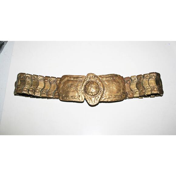 c1800s Antique Ottoman Brass Belt main image 4
